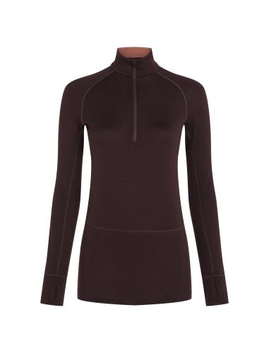 Icebreaker Women Merino ZoneKnit 260 LS Half Zip - bittersweet (Grösse: XS) von Icebreaker