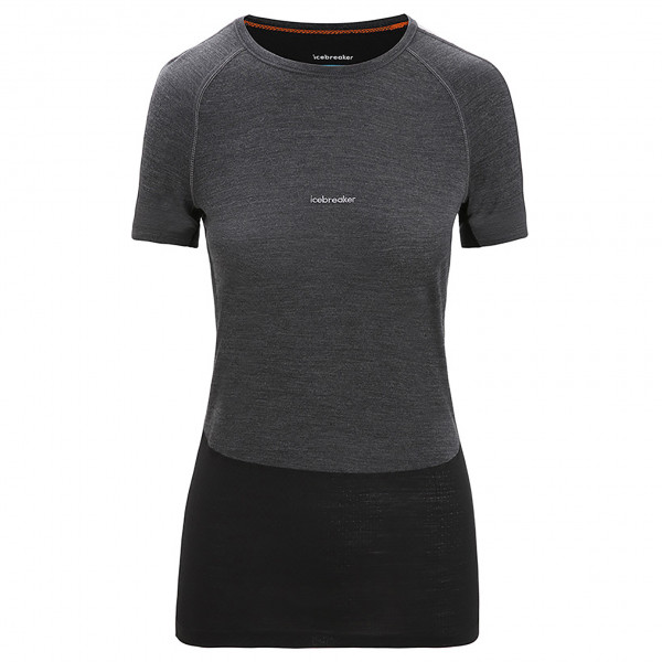 Icebreaker - Women's 125 Zoneknit S/S Crewe - Merinounterwäsche Gr L;M;S;XL;XS grau/schwarz;rot von Icebreaker