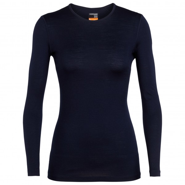 Icebreaker - Women's 200 Oasis L/S Crewe - Merinounterwäsche Gr L blau von Icebreaker