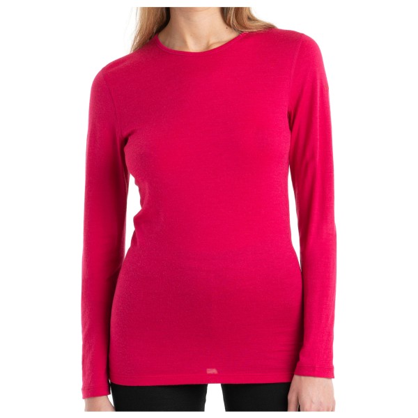 Icebreaker - Women's 200 Oasis L/S Crewe - Merinounterwäsche Gr L rosa von Icebreaker