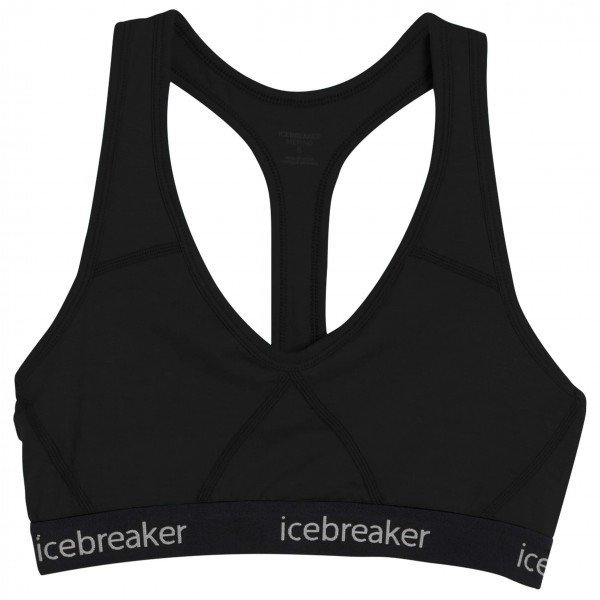 Icebreaker - Women's Sprite Racerback Bra - Merinounterwäsche Gr L schwarz von Icebreaker