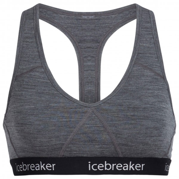 Icebreaker - Women's Sprite Racerback Bra - Merinounterwäsche Gr S grau/blau von Icebreaker