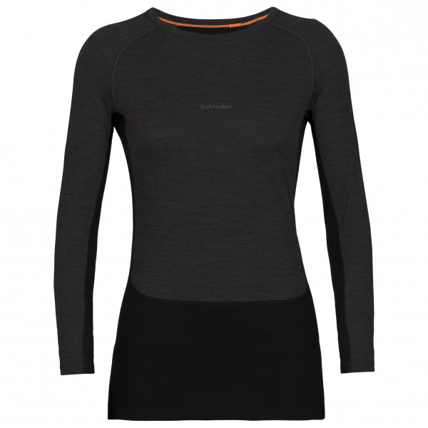 Icebreaker - Women's Zoneknit 200 L/S Crewe - Merinounterwäsche Gr M schwarz von Icebreaker