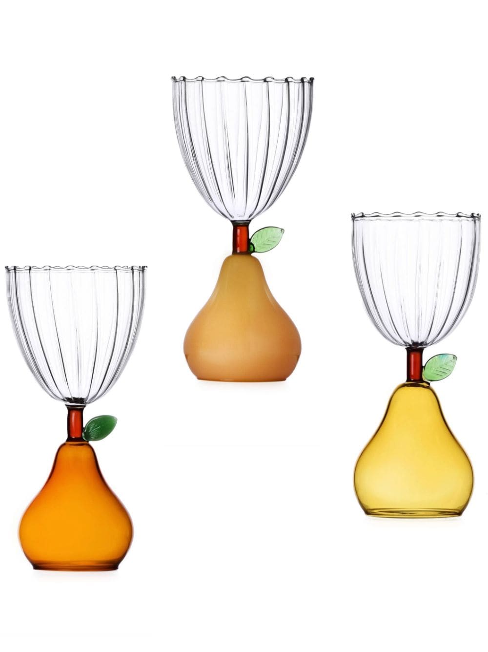 Ichendorf Milano pear-shaped wine goblets (set of 3) - Neutrals von Ichendorf Milano