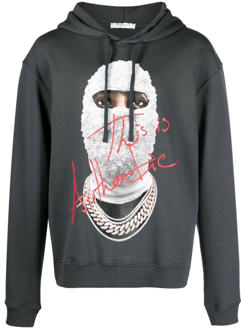 Ih Nom Uh Nit Mask Authentic graphic-print hoodie - Grey von Ih Nom Uh Nit