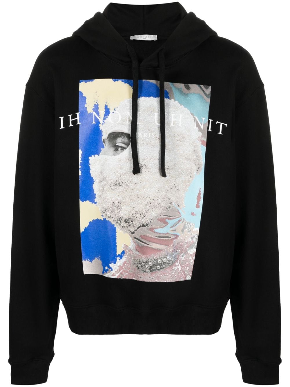 Ih Nom Uh Nit Mask On cotton hoodie - Black von Ih Nom Uh Nit