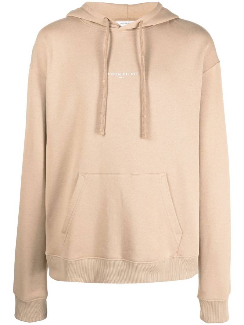 Ih Nom Uh Nit Mask On graphic-print hoodie - Neutrals von Ih Nom Uh Nit