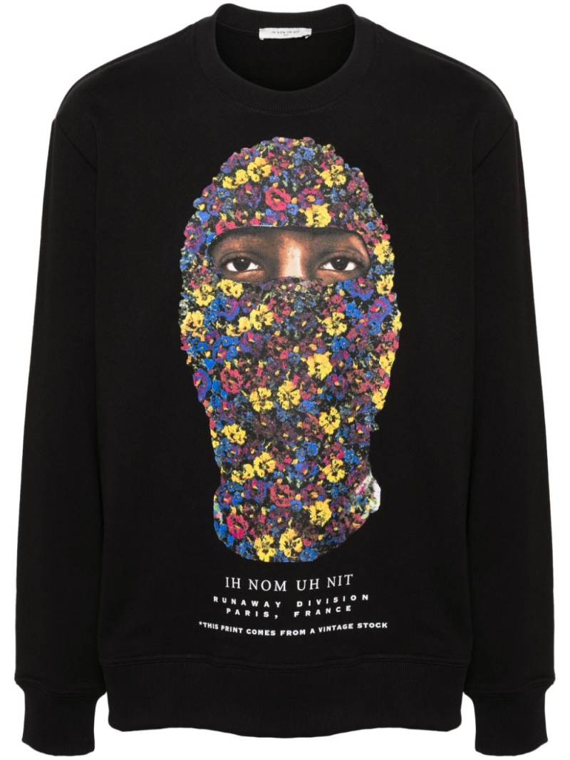 Ih Nom Uh Nit Multiflower cotton sweatshirt - Black von Ih Nom Uh Nit