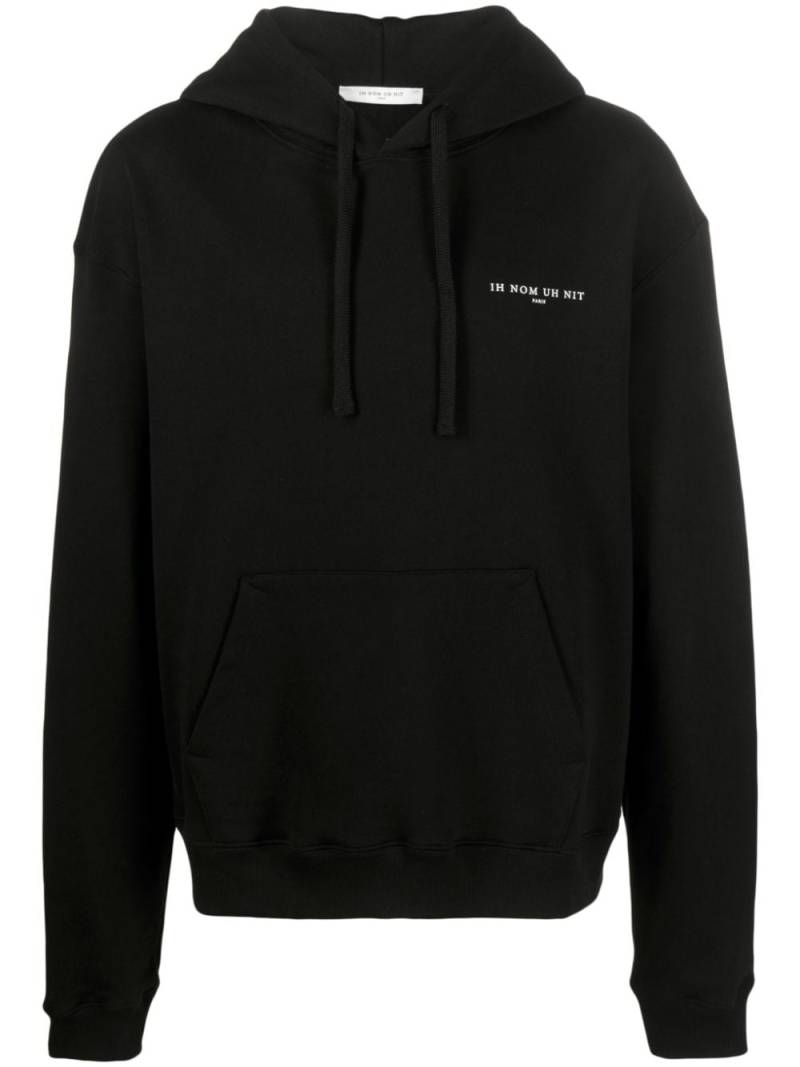 Ih Nom Uh Nit graphic-print cotton hoodie - Black von Ih Nom Uh Nit