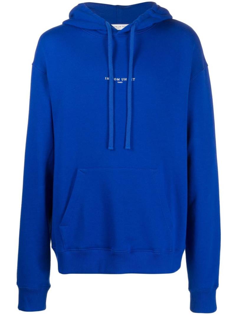 Ih Nom Uh Nit graphic-print drawstring hoodie - Blue von Ih Nom Uh Nit