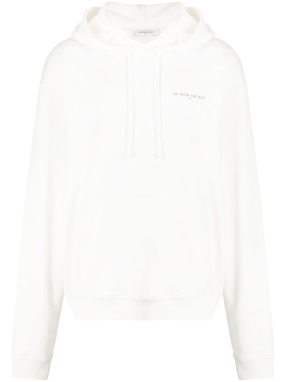 Ih Nom Uh Nit logo-print cotton hoodie - White von Ih Nom Uh Nit