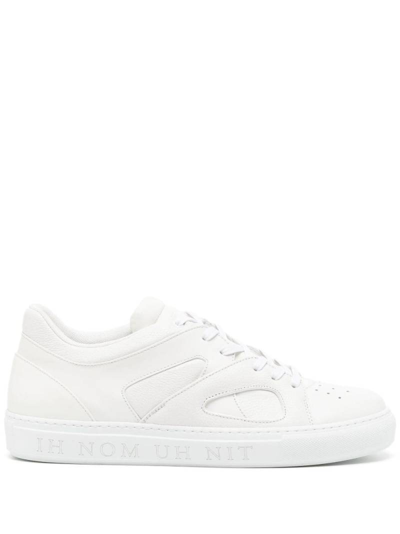 Ih Nom Uh Nit panelled lace-up leather sneakers - White von Ih Nom Uh Nit