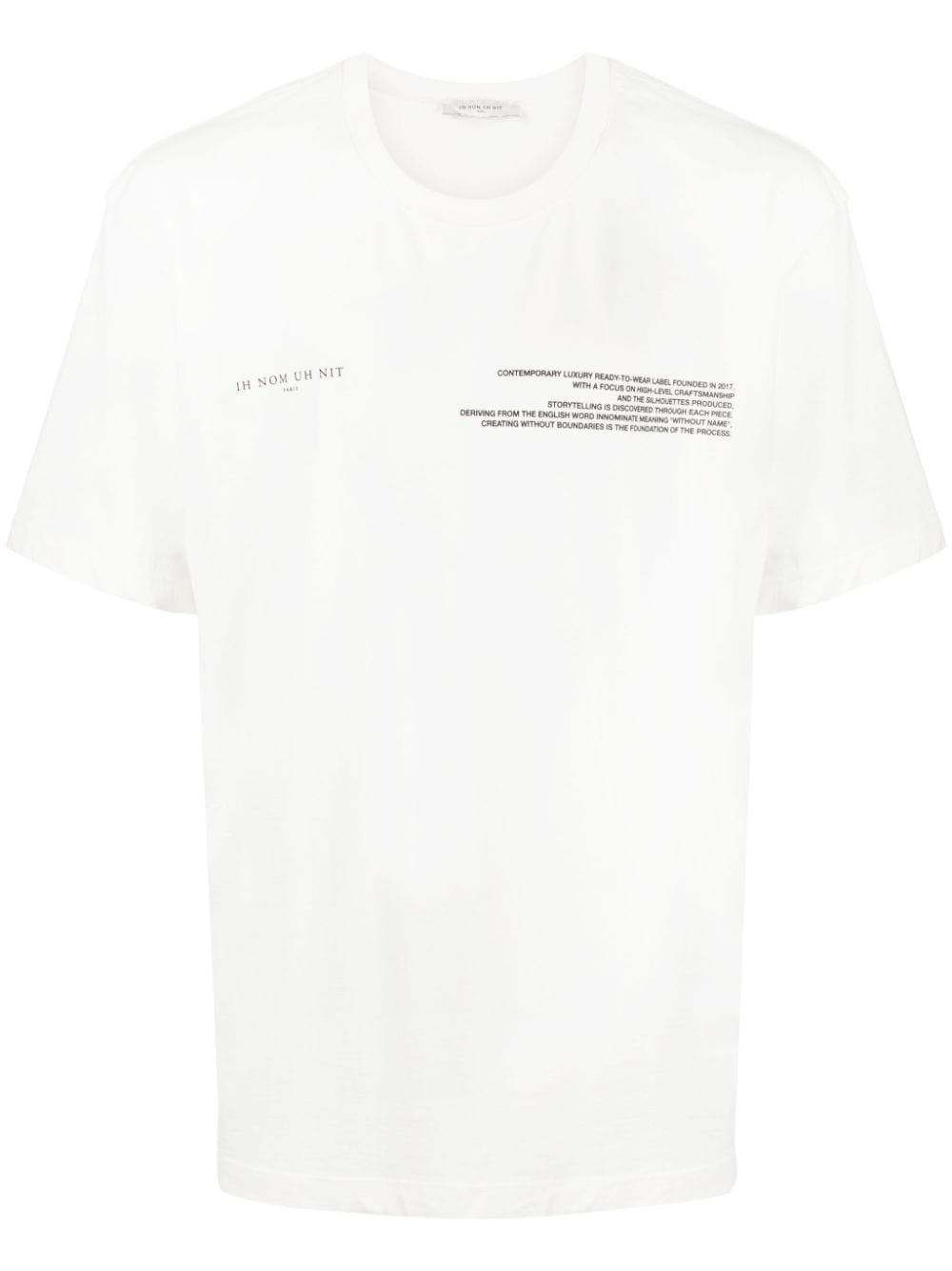 Ih Nom Uh Nit slogan-print jersey T-shirt - White von Ih Nom Uh Nit