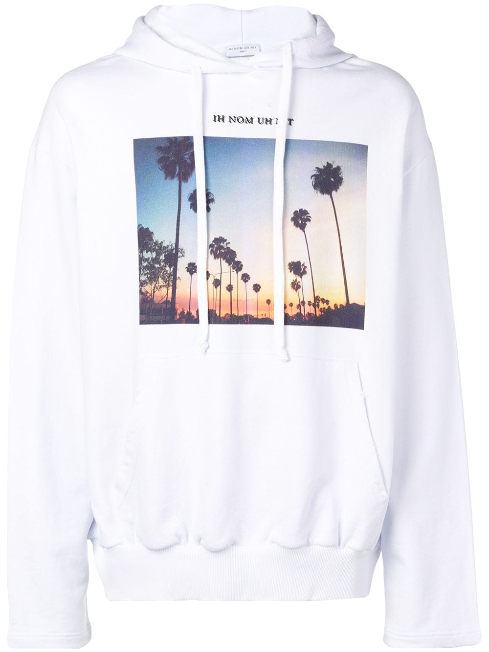 Ih Nom Uh Nit sunset print hoodie - White von Ih Nom Uh Nit