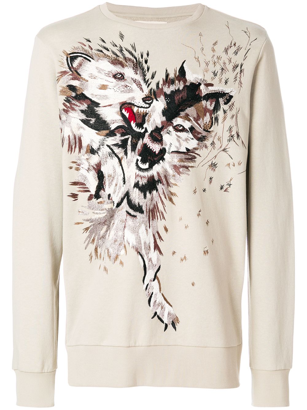 Ih Nom Uh Nit wolf sweatshirt - Neutrals von Ih Nom Uh Nit