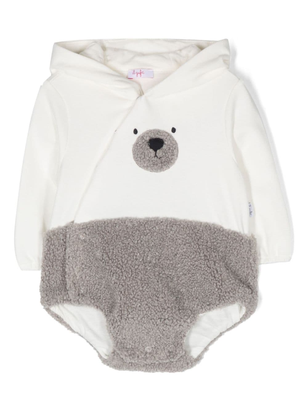 Il Gufo Teddy bear wrap bodysuit - Grey von Il Gufo