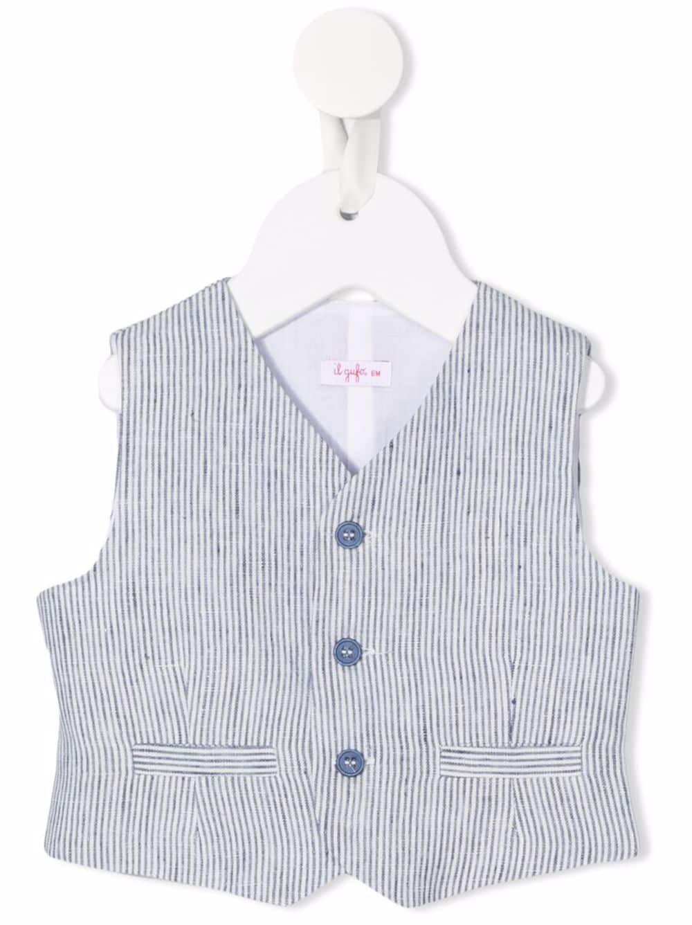 Il Gufo V-neck button-up waistcoat - Blue von Il Gufo