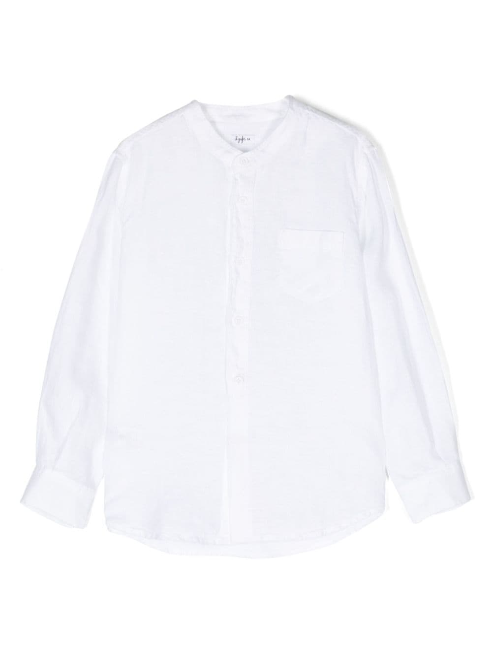 Il Gufo band-collar linen shirt - White von Il Gufo