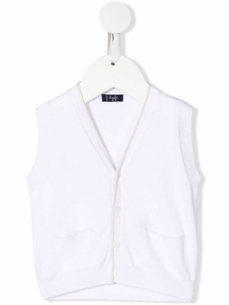 Il Gufo button-up knitted vest - White von Il Gufo