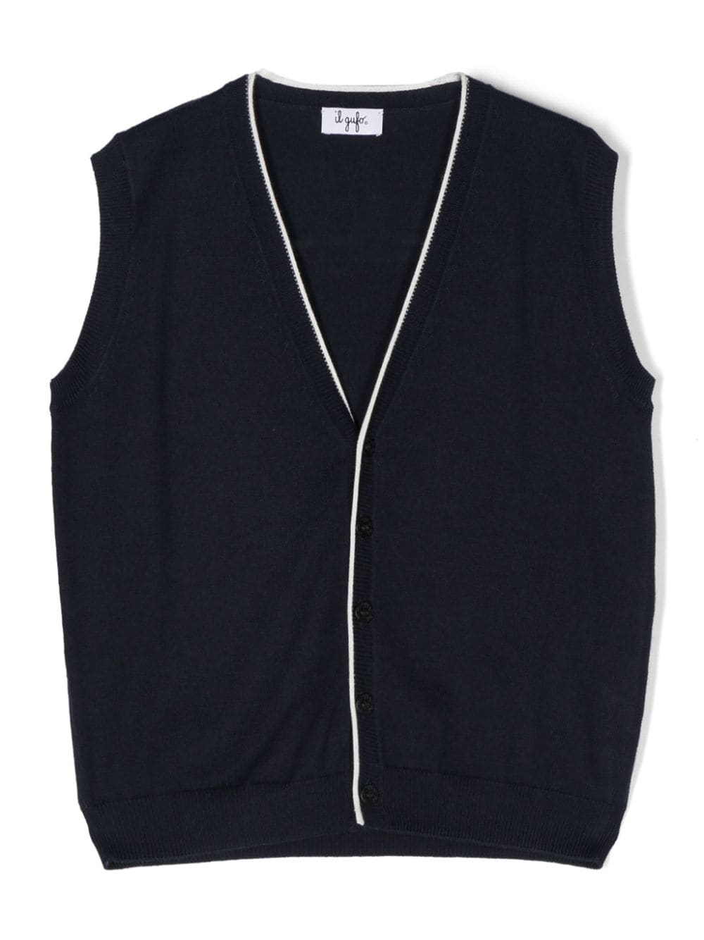 Il Gufo buttoned knitted vest - Blue von Il Gufo