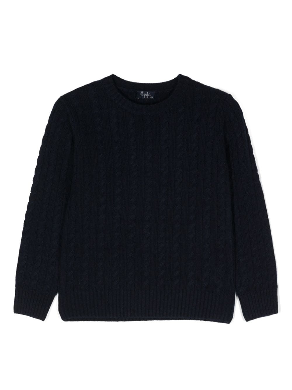 Il Gufo cable-knit wool jumper - Blue von Il Gufo