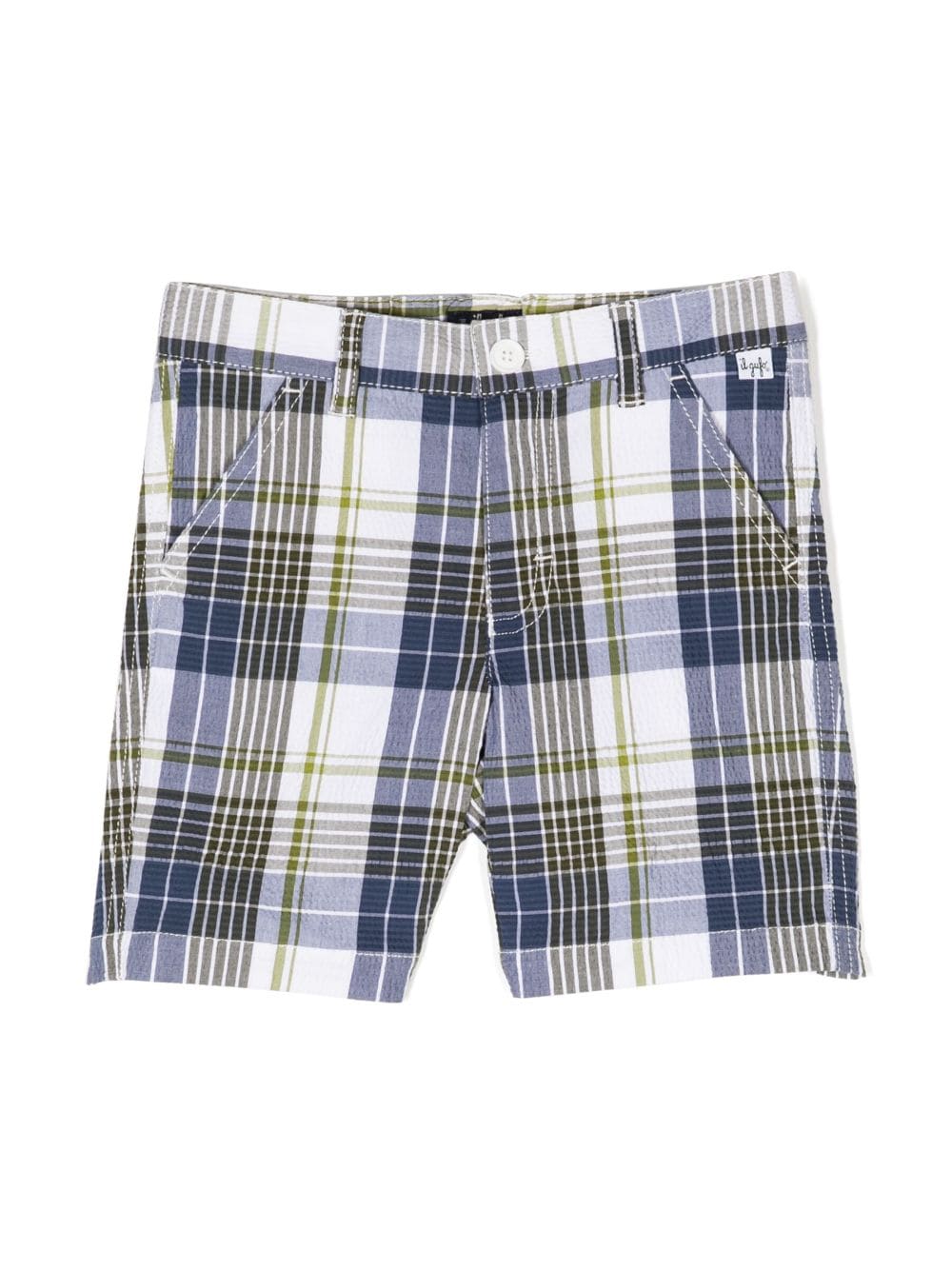 Il Gufo check-pattern cotton shorts - Blue von Il Gufo