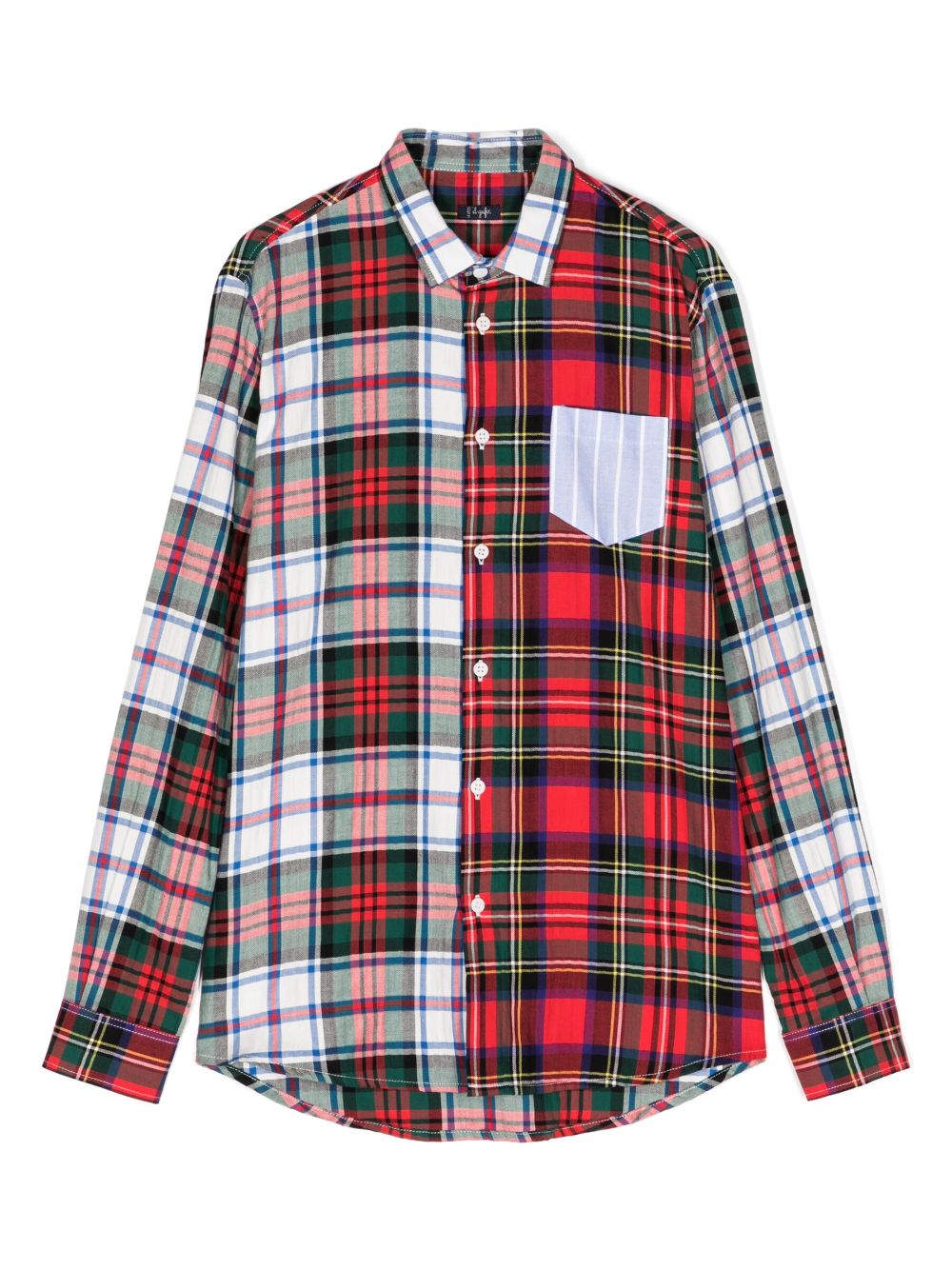 Il Gufo check-pattern stretch-cotton shirt - Red von Il Gufo