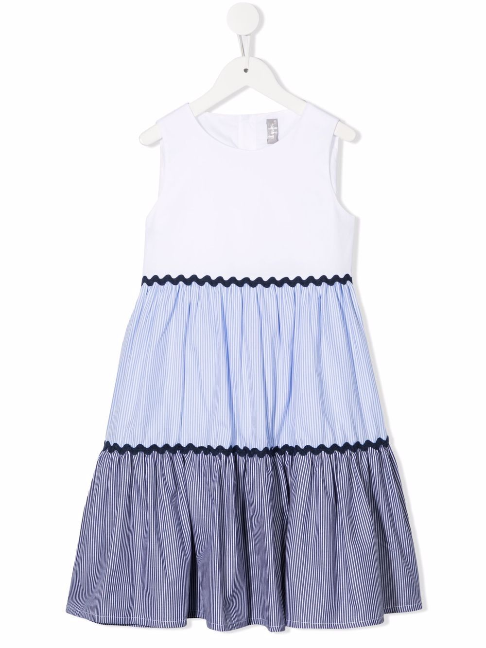 Il Gufo colour-block flared dress - Blue von Il Gufo