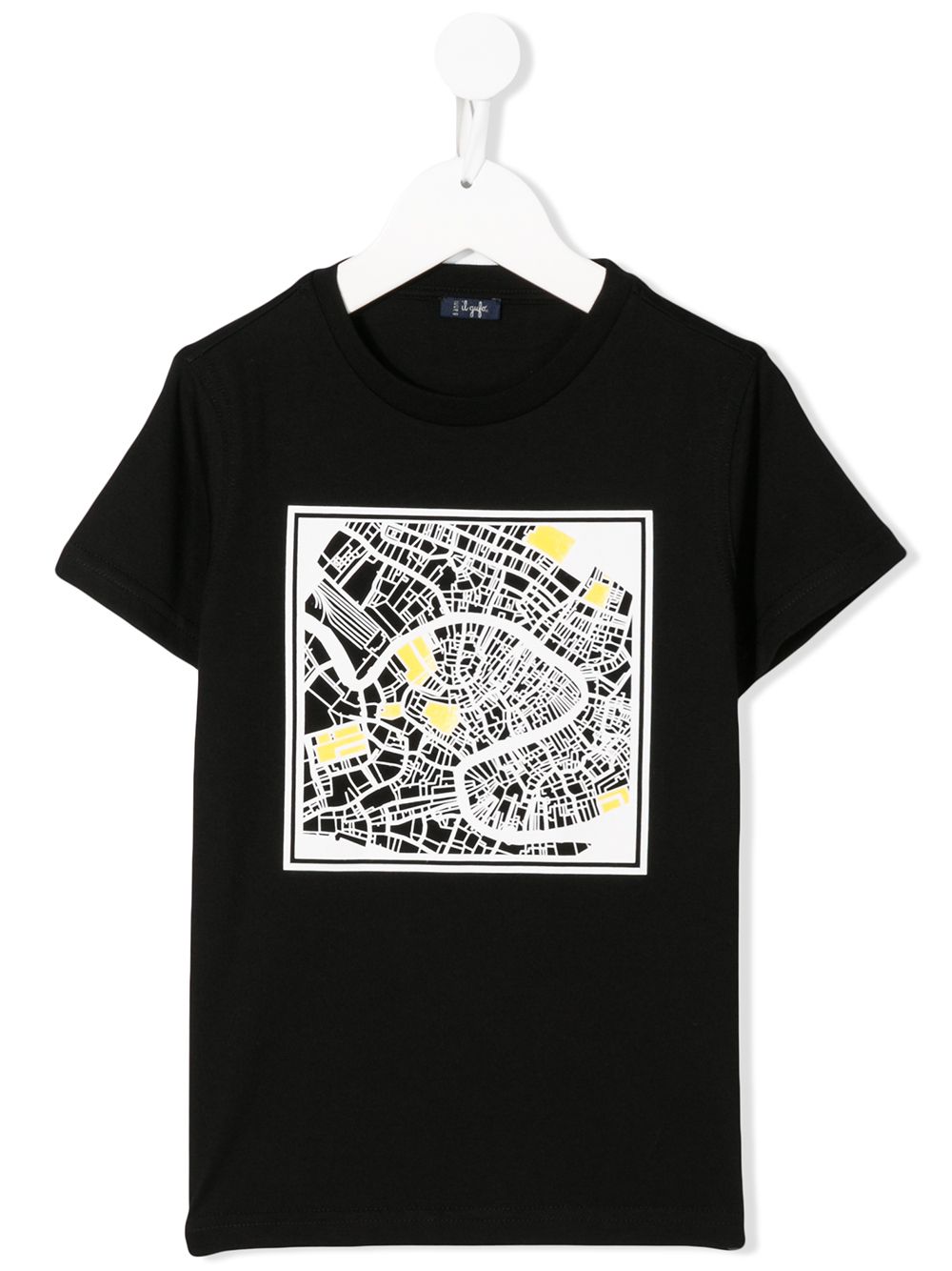 Il Gufo contrast print T-shirt - Black von Il Gufo