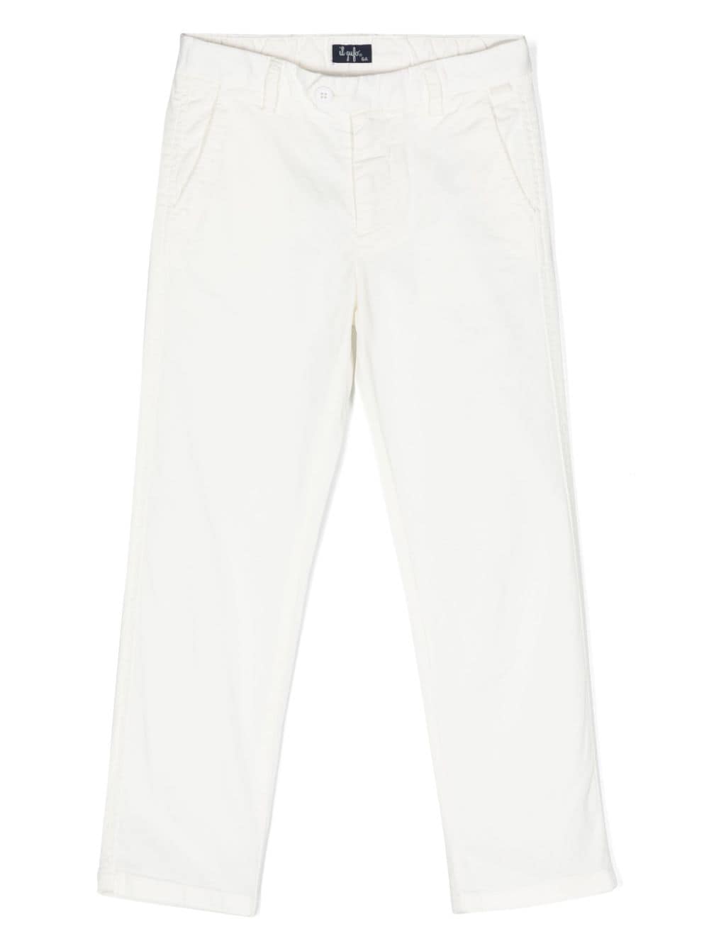 Il Gufo cotton chino trousers - White von Il Gufo