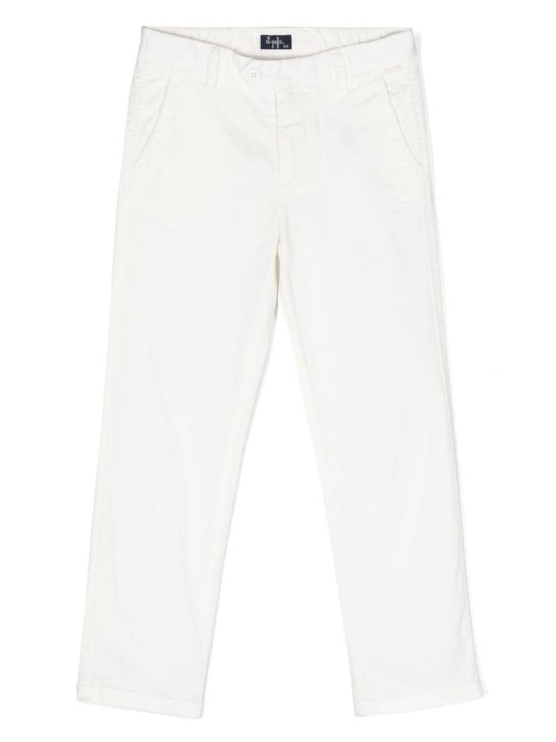 Il Gufo cotton chino trousers - White von Il Gufo