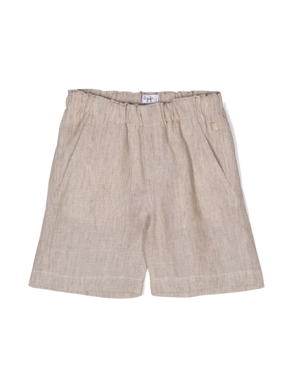 Il Gufo elasticated-waist linen shorts - Neutrals von Il Gufo