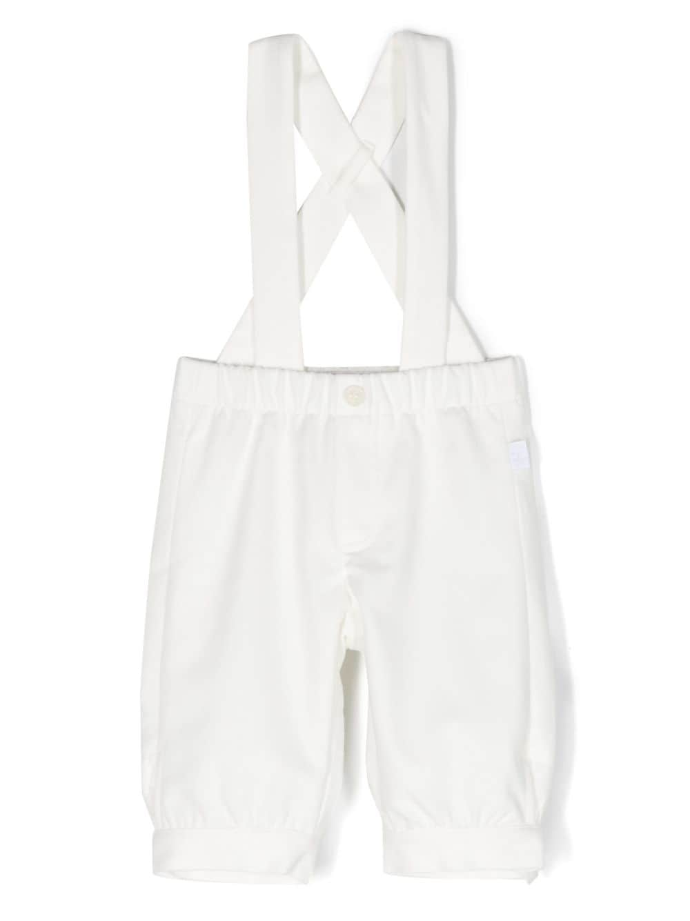 Il Gufo elasticated-waistband jersey dungarees - White von Il Gufo