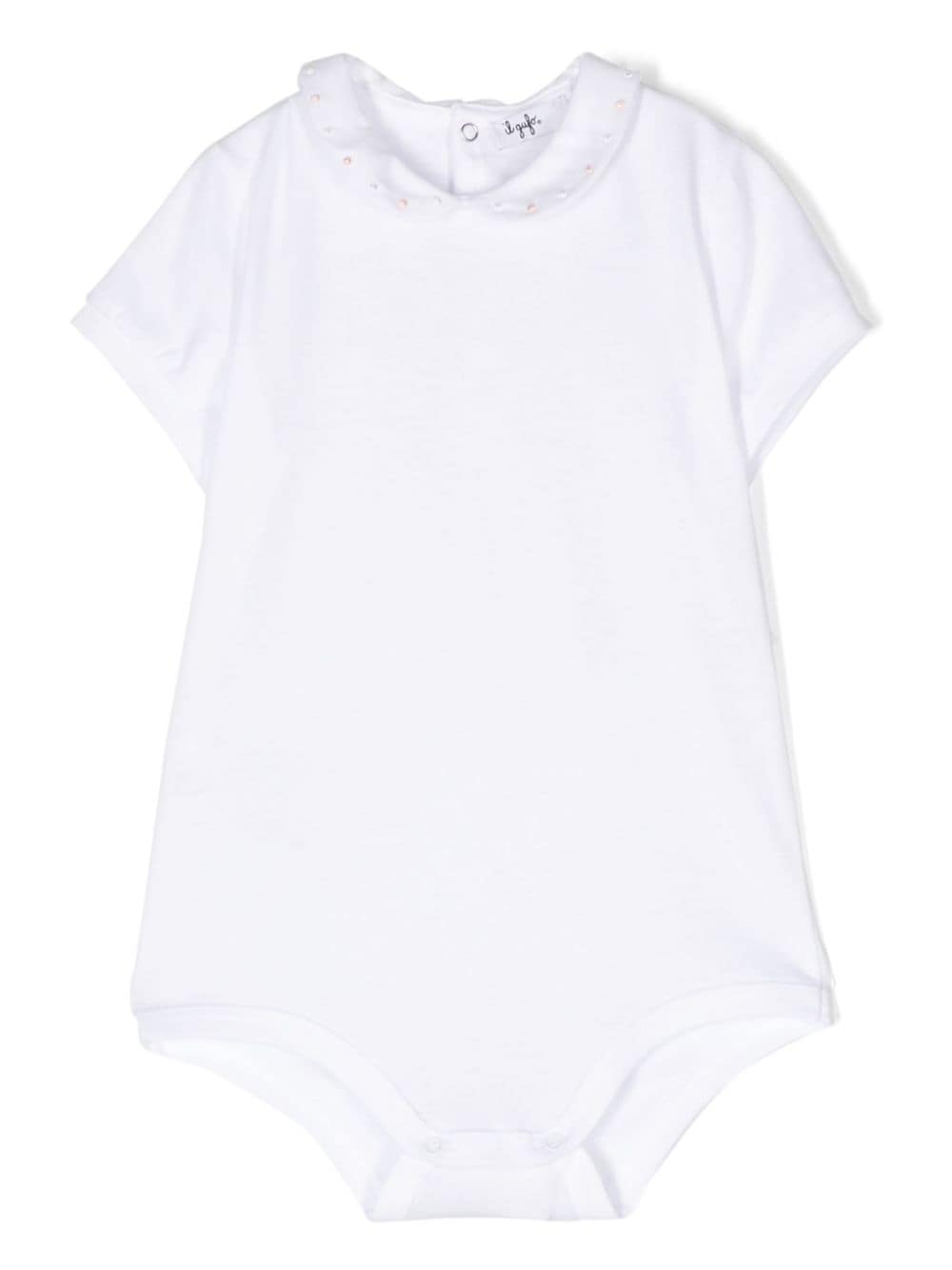 Il Gufo embroidered-dots cotton bodysuit - White von Il Gufo