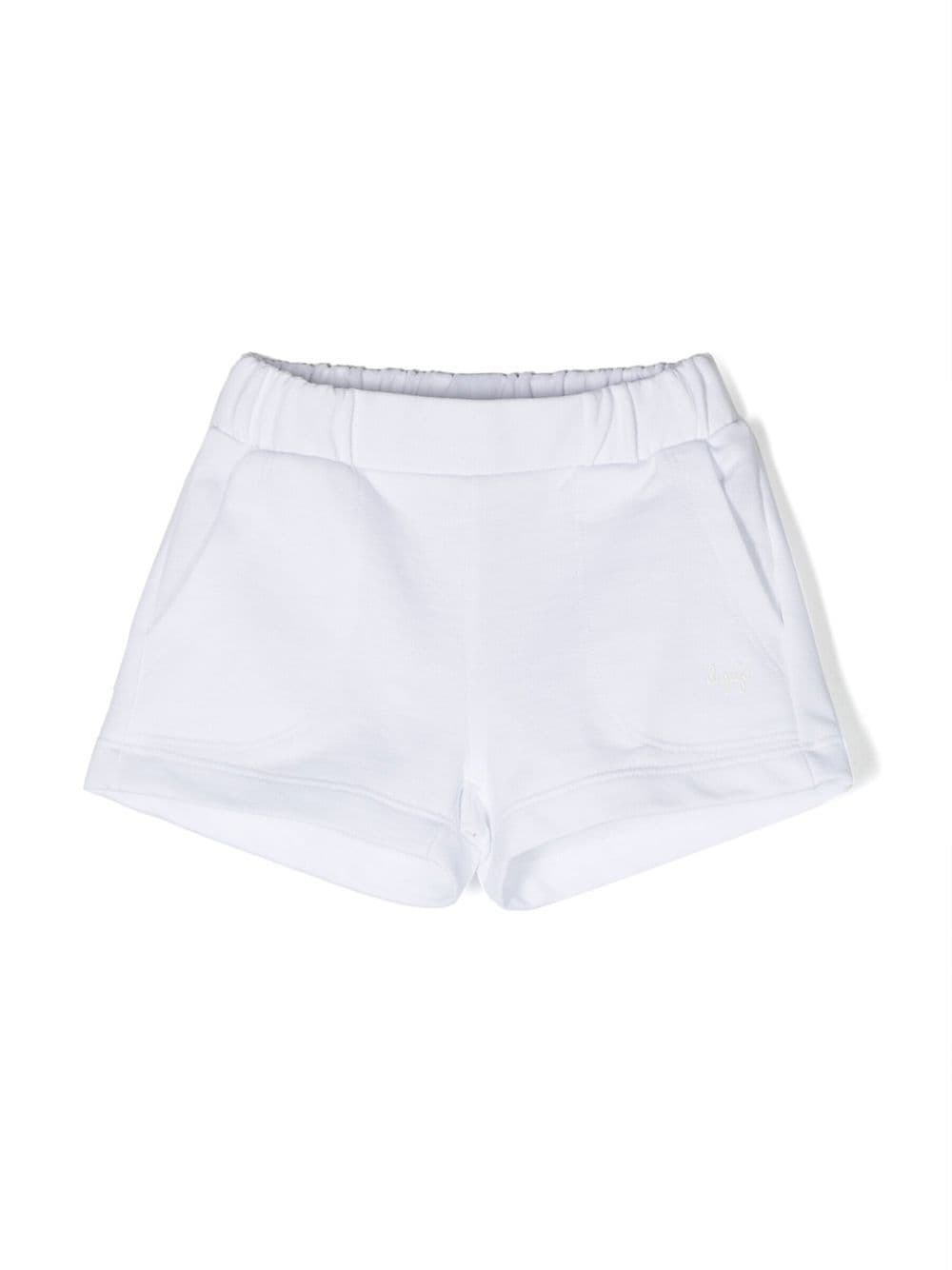 Il Gufo embroidered logo cotton shorts - White von Il Gufo