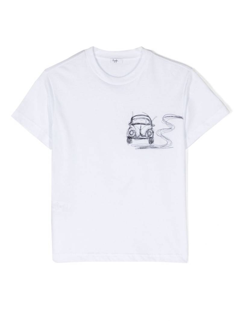 Il Gufo embroidered-motif cotton T-shirt - White von Il Gufo