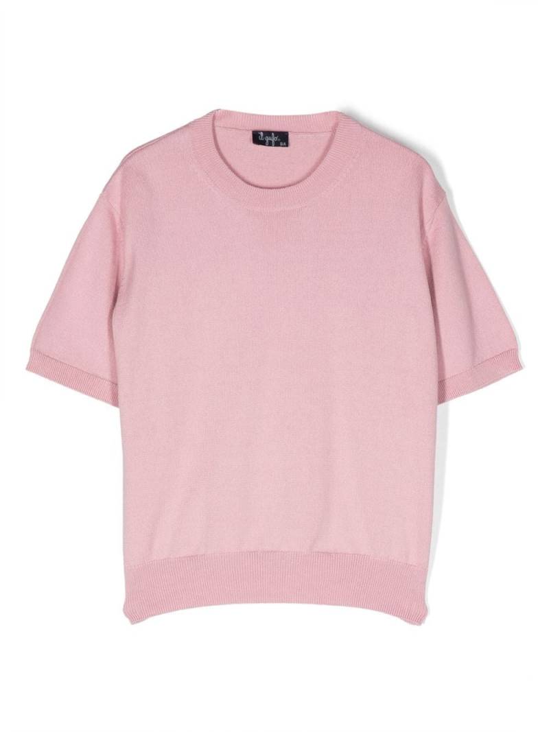 Il Gufo fine-knit short-sleeved top - Pink von Il Gufo