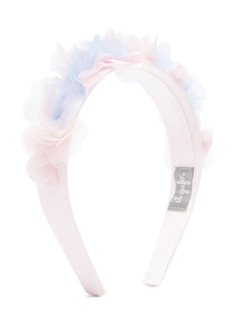 Il Gufo floral-appliqué hairband - Pink von Il Gufo