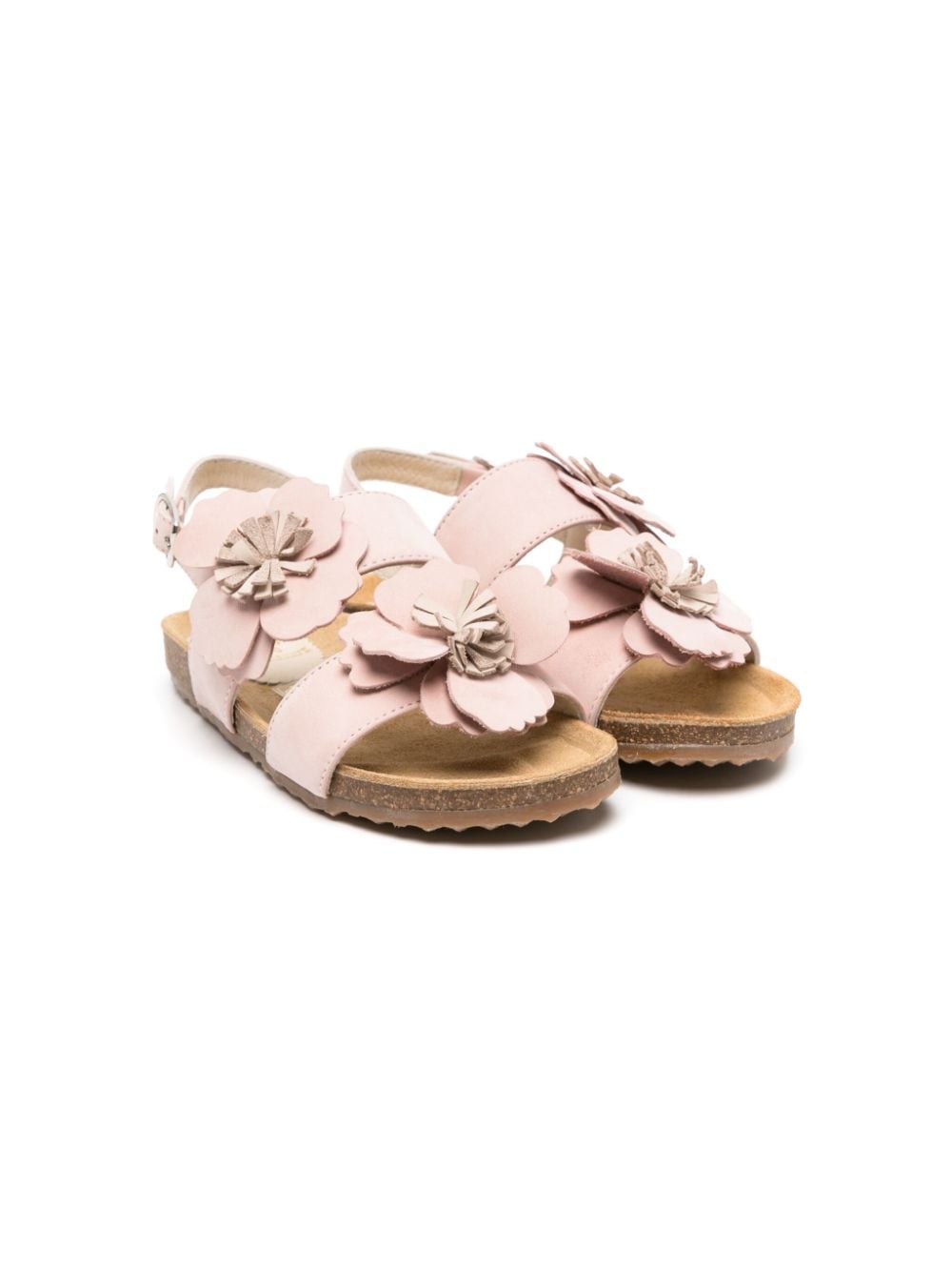 Il Gufo floral-appliqué suede sandals - Pink von Il Gufo