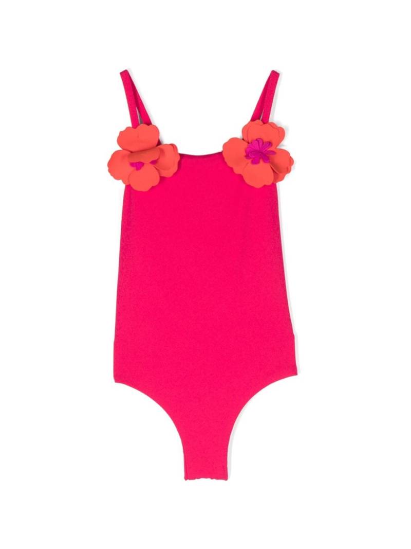 Il Gufo floral-appliqué swimsuit - Pink von Il Gufo