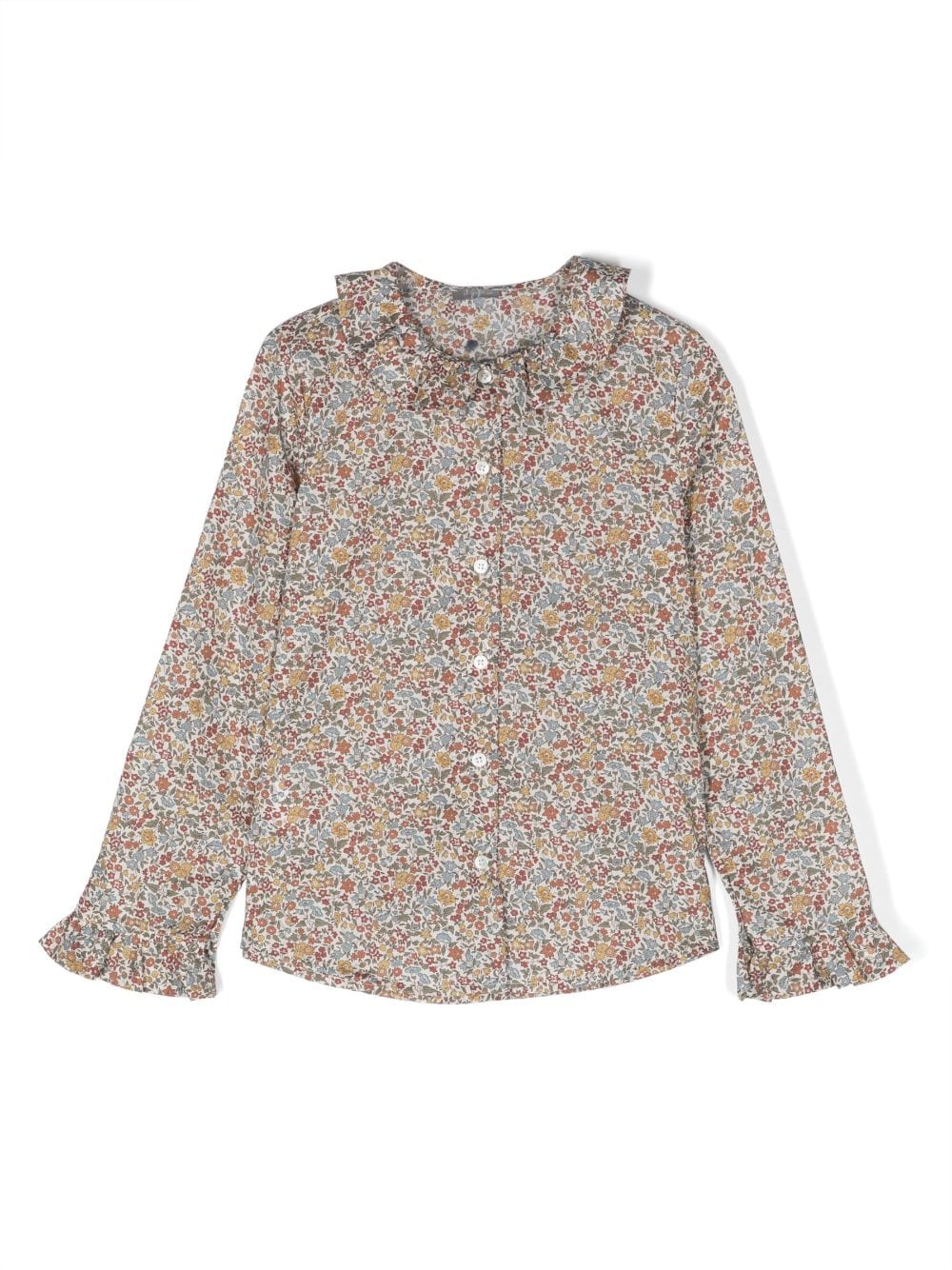 Il Gufo floral-print cotton blouse - Neutrals von Il Gufo