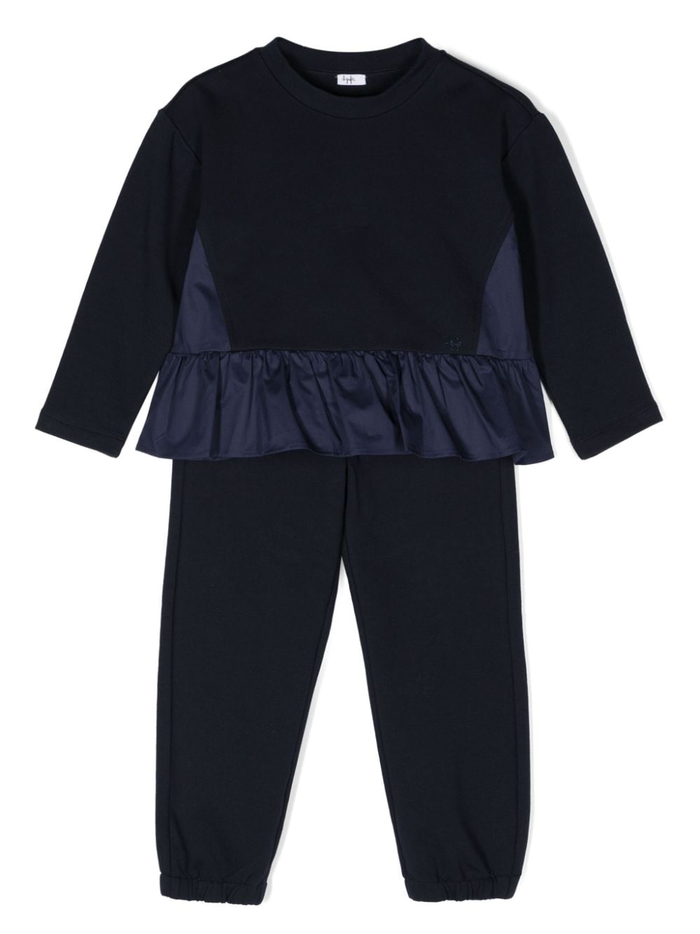 Il Gufo hem-flared cotton tracksuit set - Blue von Il Gufo