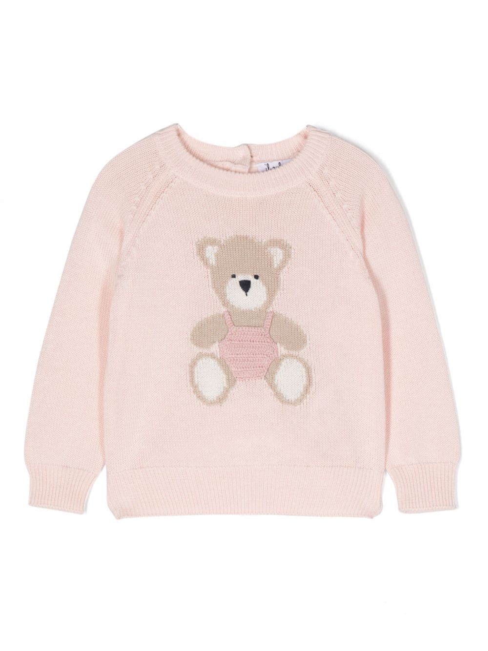 Il Gufo intarsia-teddy cotton jumper - Pink von Il Gufo