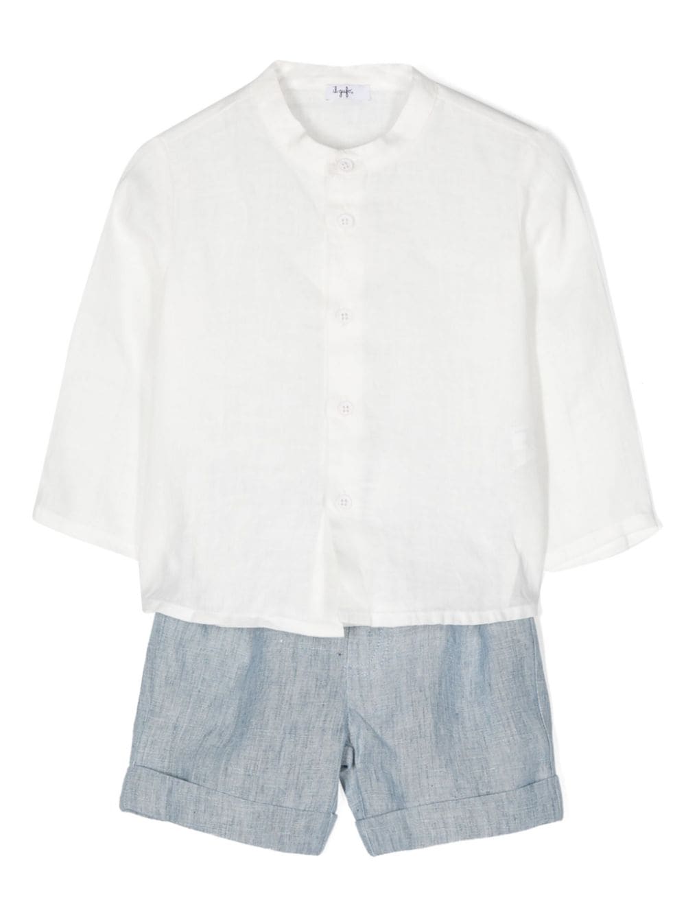 Il Gufo linen shorts set - White von Il Gufo