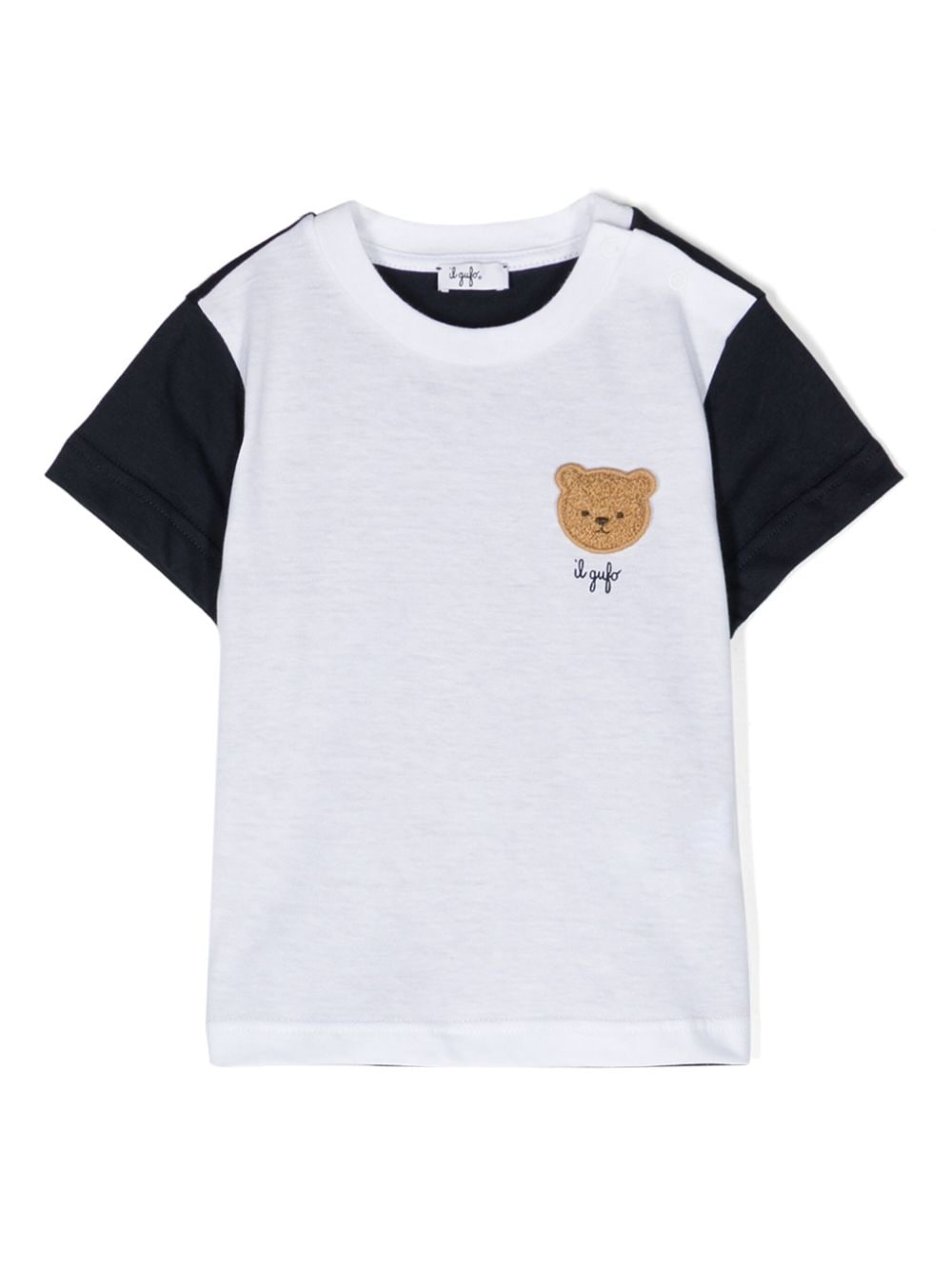 Il Gufo logo-appliqué cotton T-shirt - White von Il Gufo