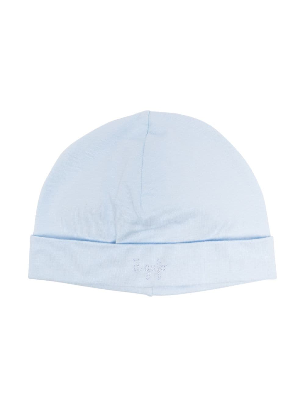 Il Gufo logo-embroidered cotton hat - Blue von Il Gufo