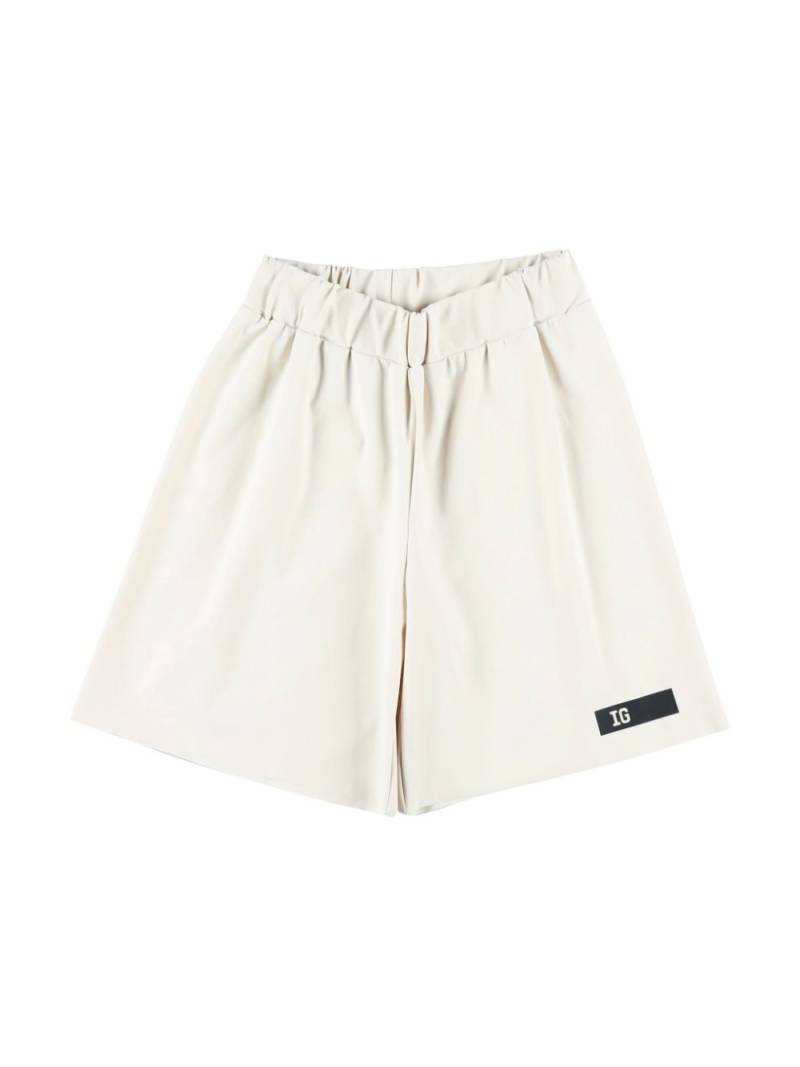 Il Gufo logo-print shorts - White von Il Gufo