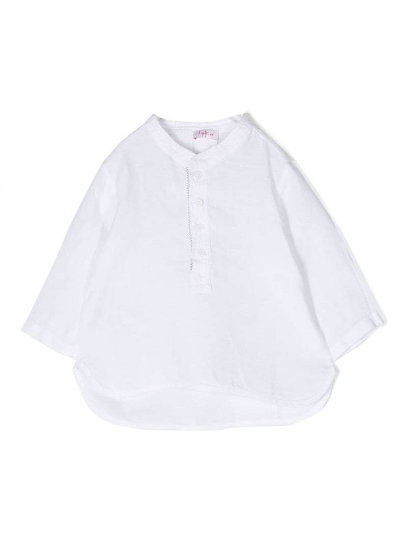 Il Gufo long-sleeve linen-blend shirt - White von Il Gufo