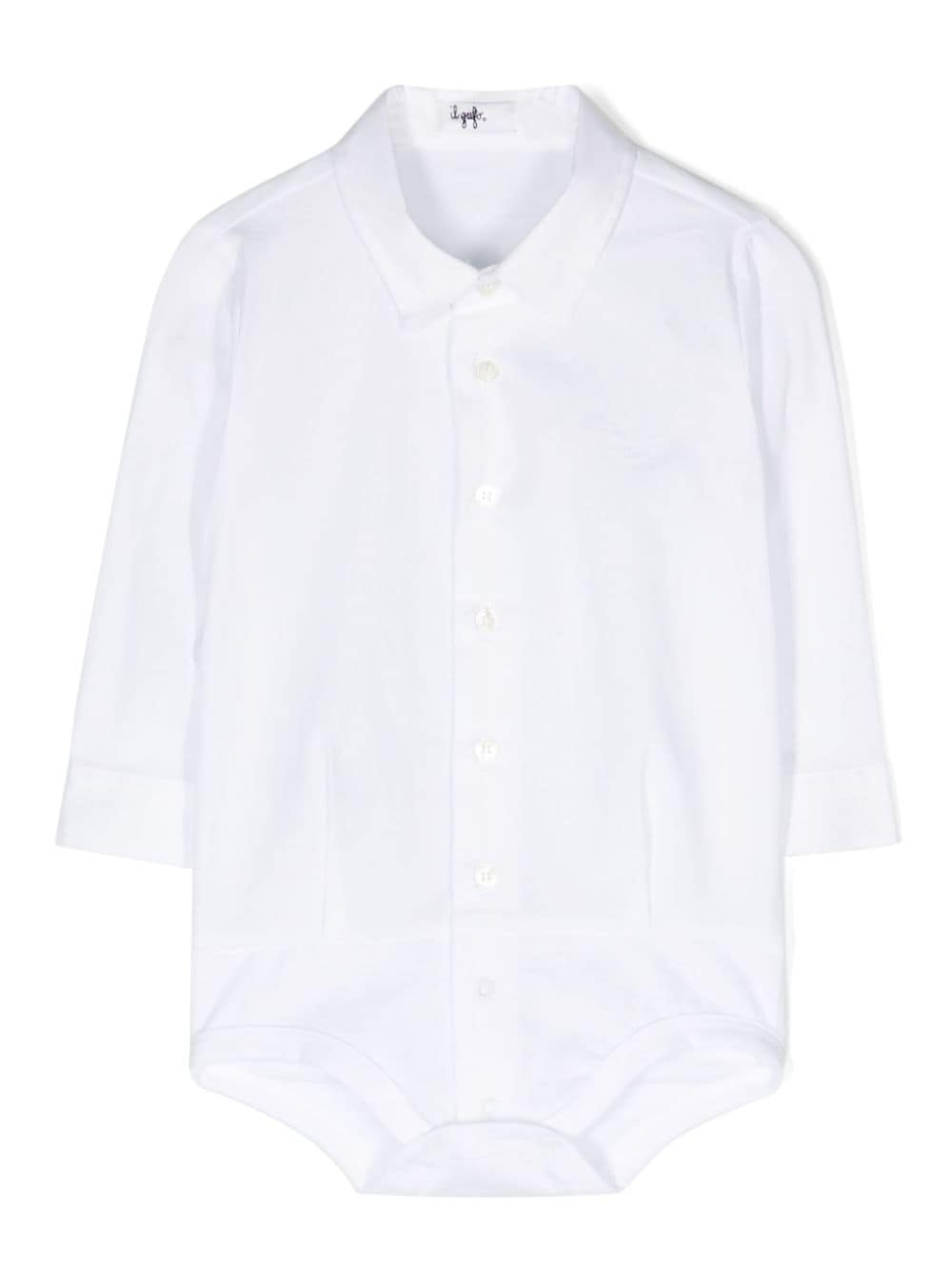 Il Gufo long-sleeve poplin body - White von Il Gufo