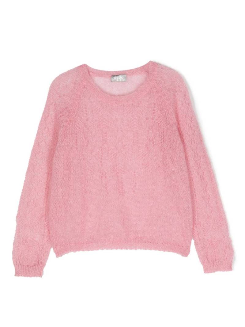 Il Gufo open-knit jumper - Pink von Il Gufo